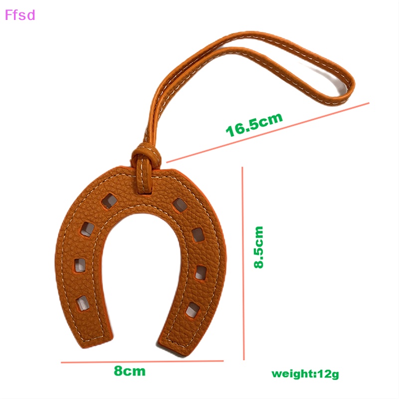 {Ffsd} Móc Khóa Túi Xách Da PU Hình Móng Ngựa Hoof Horseshoe * Hàng Bán Chạy