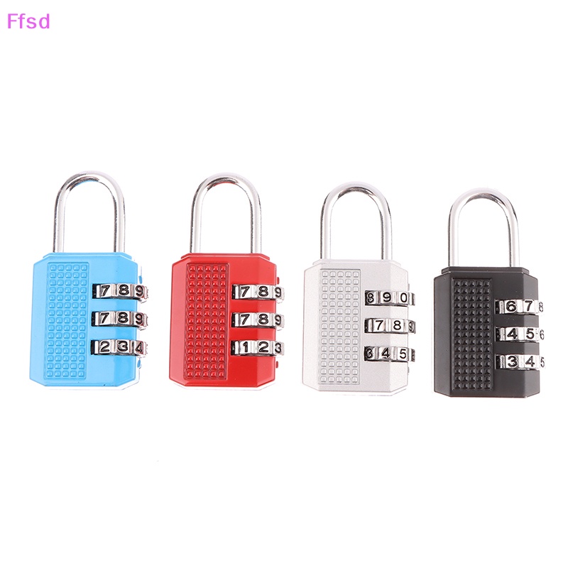 Ổ Khóa Mật Khẩu 3 Chữ Số Mini Bằng Hợp Kim Kẽm Chuyên Dụng Cho Vali / Hành Lý / Phòng Gym