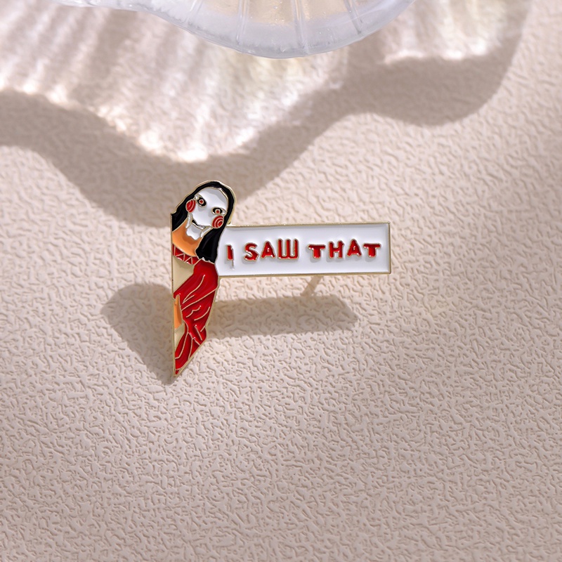 Ghim Cài Áo Họa Tiết Nhân Vật Hoạt Hình I Saw That Sáng Tạo