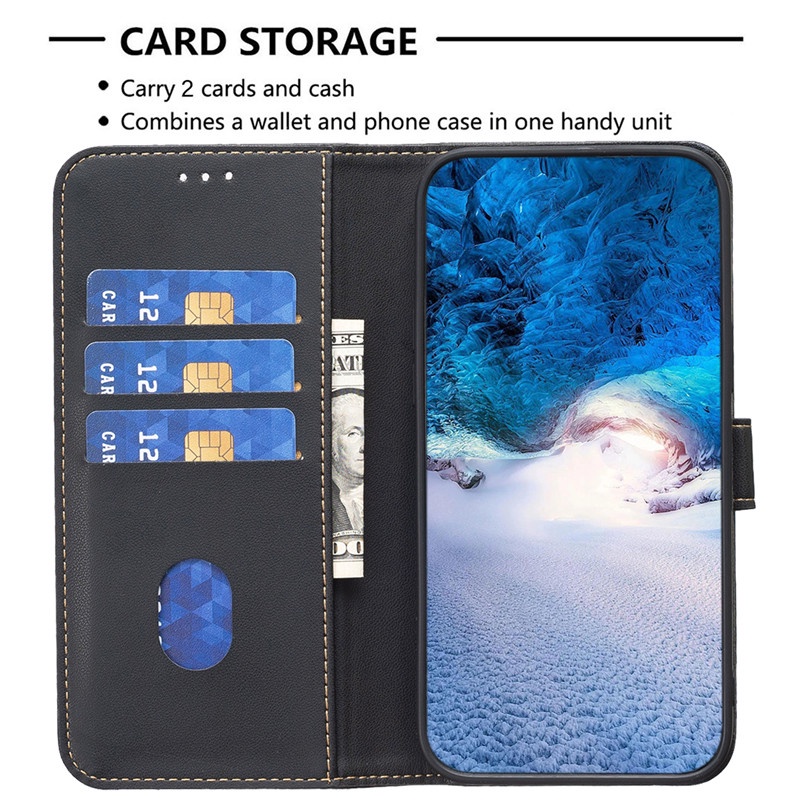 Ốp Điện Thoại Da Kèm Ngăn Đựng Thẻ Chống Sốc Cho Samsung Galaxy A22 4G SM-A225F A 22 A22s 5G A226 A22