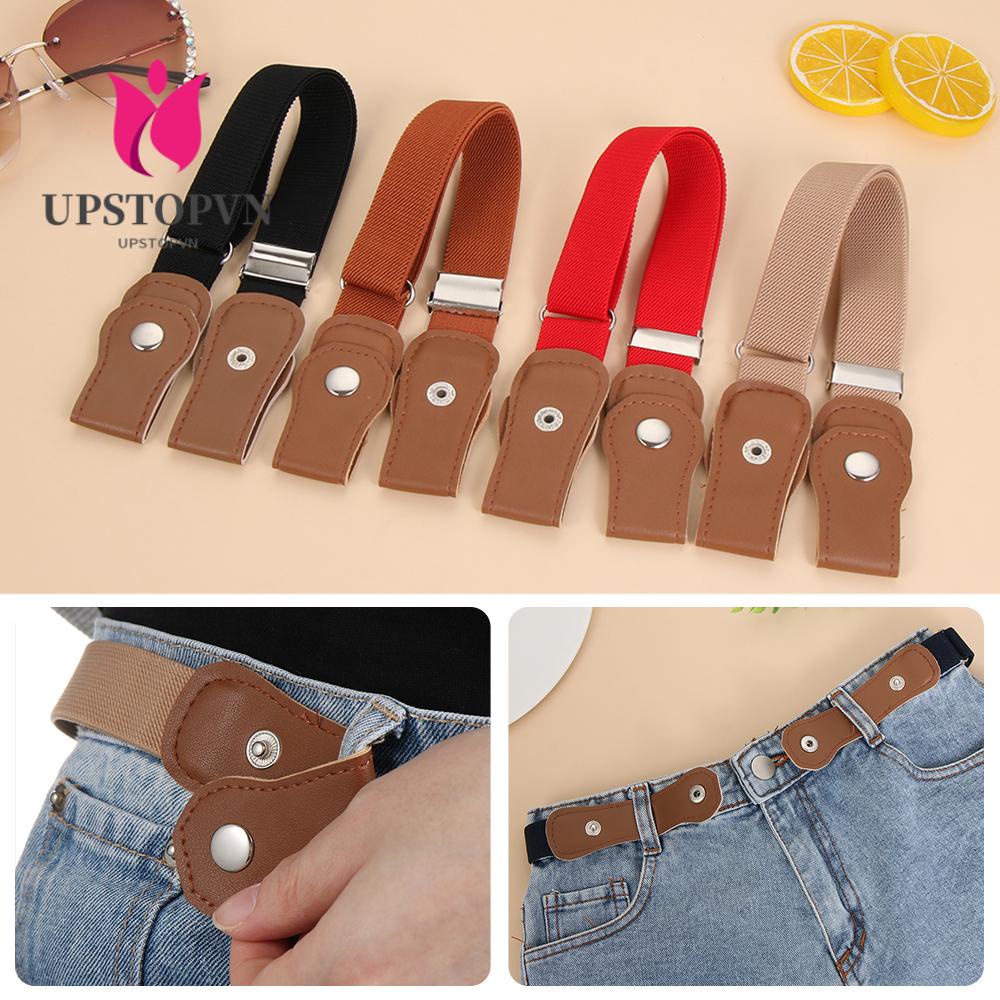 UPSTOPVN Thắt Lưng Vải Canvas Co Giãn Không Khóa Thời Trang Cho Bé