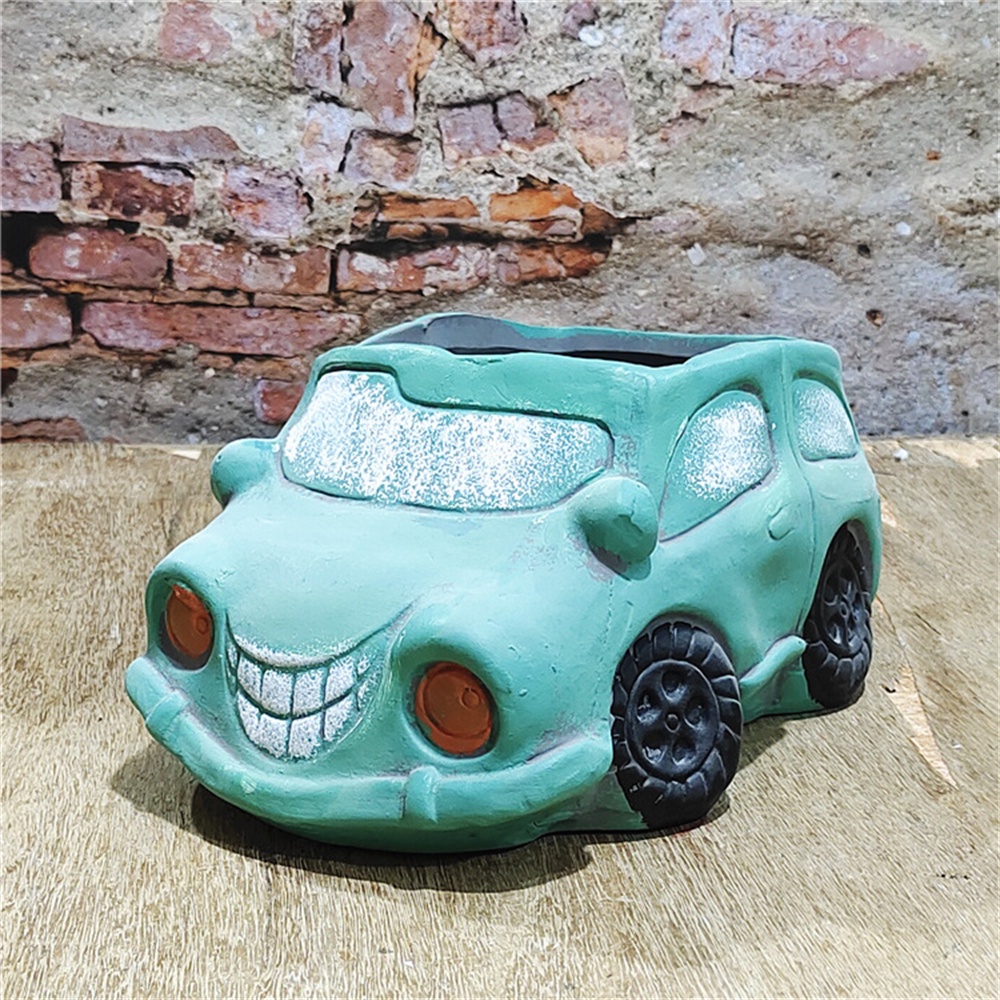 Chậu Hoa Hình Xe Hơi Hoạt Hình Phong Cách Retro Sáng Tạo Trang Trí Nội Thất