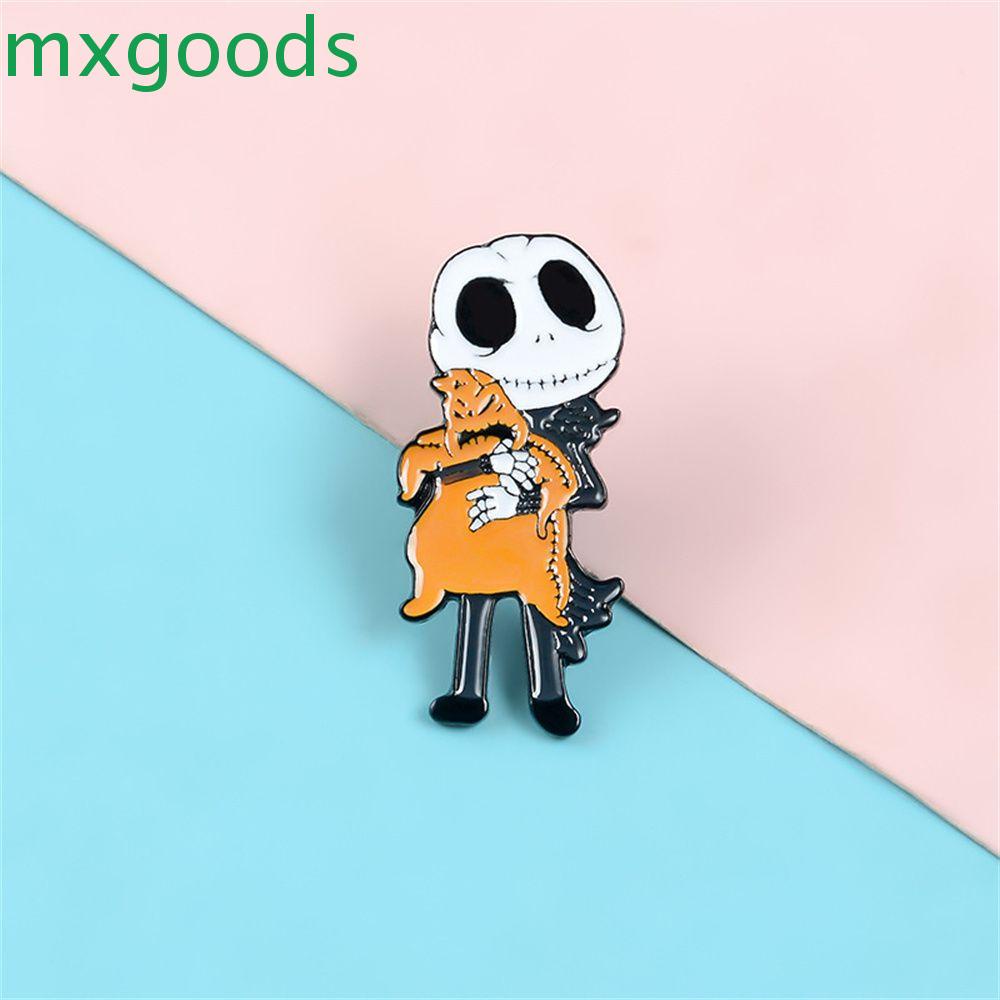 MXGOODS Huy Hiệu Cài Áo Hình Bộ Xương Jack Skellington Độc Đáo