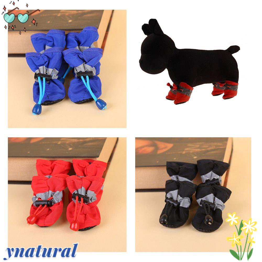 YNATURAL Bộ 4 Chiếc Giày Bảo Vệ Chân Chống Trượt Dành Cho Thú Cưng