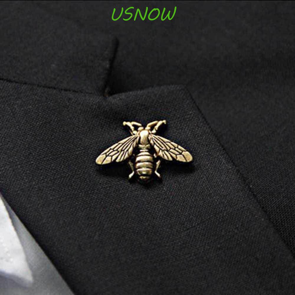 USNOW Ghim Cài Áo Hình Con Ong Bằng Kim Loại Theo Phong Cách Retro
