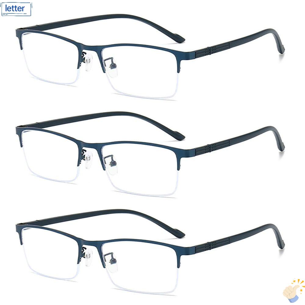 LET Kính Đọc Sách Nửa Gọng Chống Ánh Sáng Xanh Phong Cách Vintage