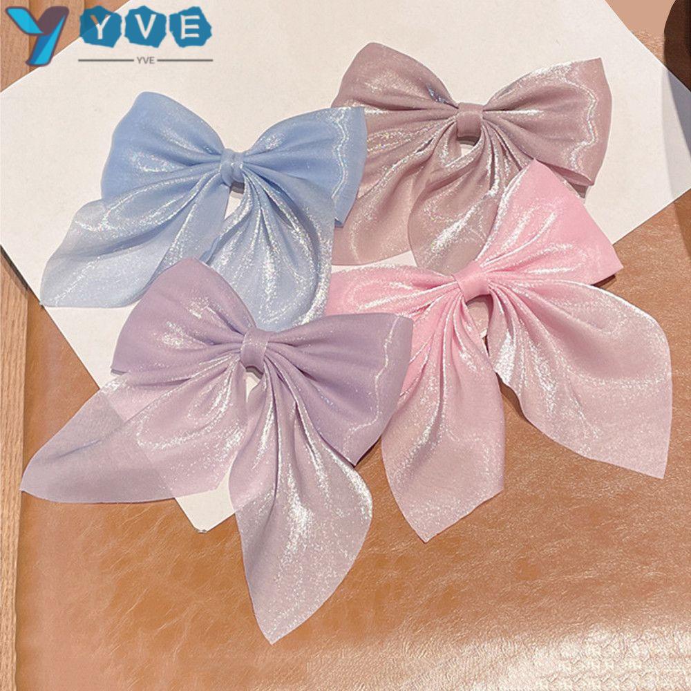 YVE Dây Buộc Tóc Vải Satin Thắt Nơ Thời Trang Mùa Hè