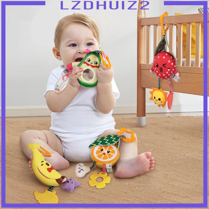 Set 4 Đồ Chơi Treo Nôi Hình Trái Cây Cho Bé