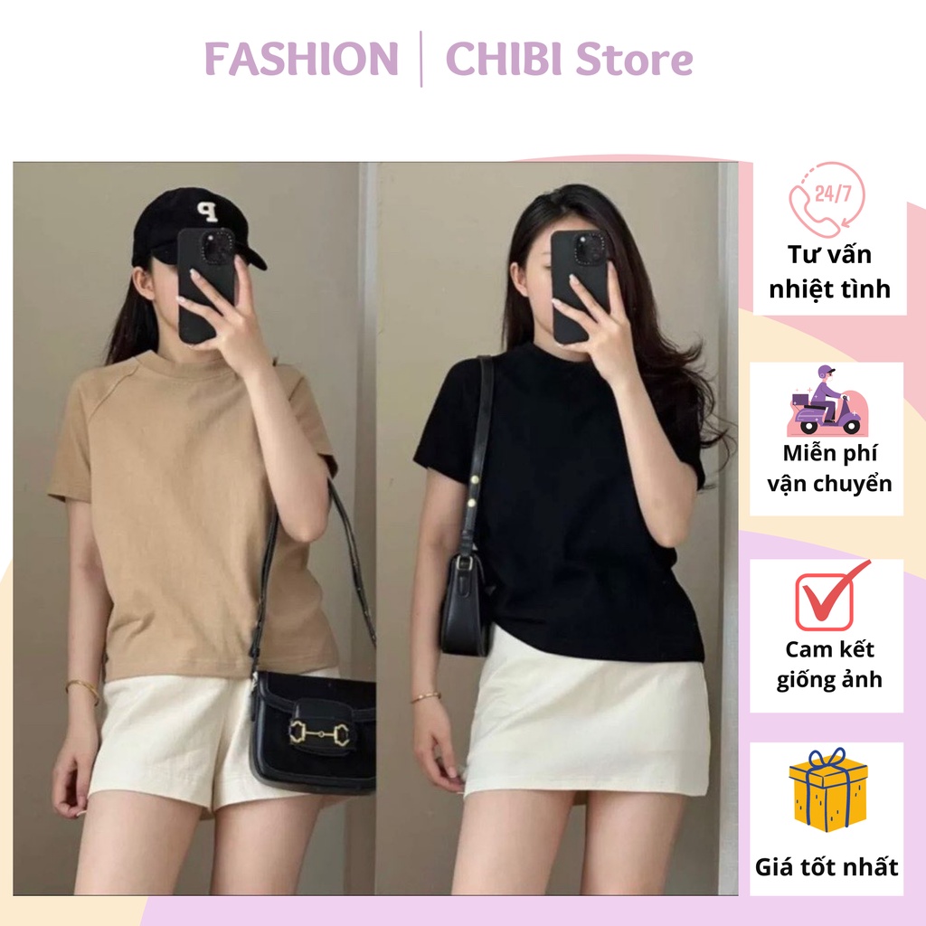 Áo thun Babytee Trơn [FREESHIP] Áo Thun Nữ Babytee cotton co dãn cá tính