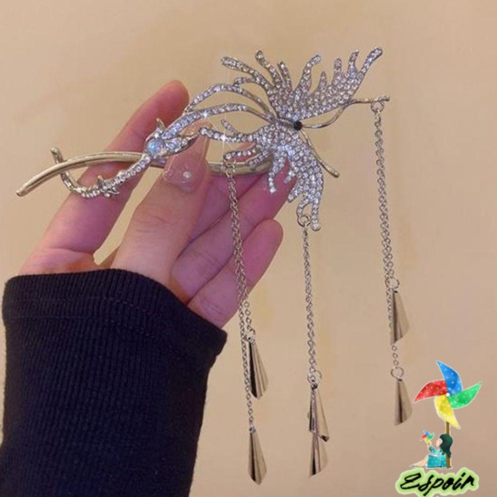 ESPO Kẹp Tóc Tua Rua Dài Phong Cách Vintage Cho Nữ