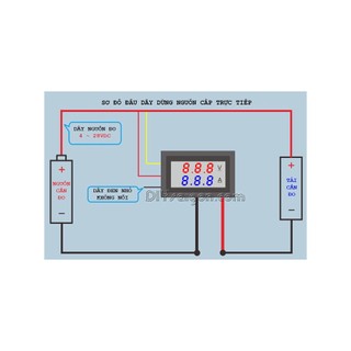 [FREE SHIP] Đồng hồ led đo dòng, áp (0-100V 10A)