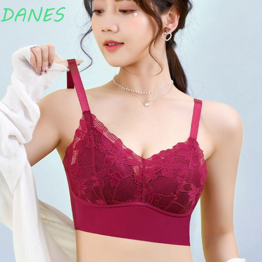 DANES Áo Ngực Cổ Chữ V Khoét Sâu Không Đường May Thoải Mái Phong Cách Pháp