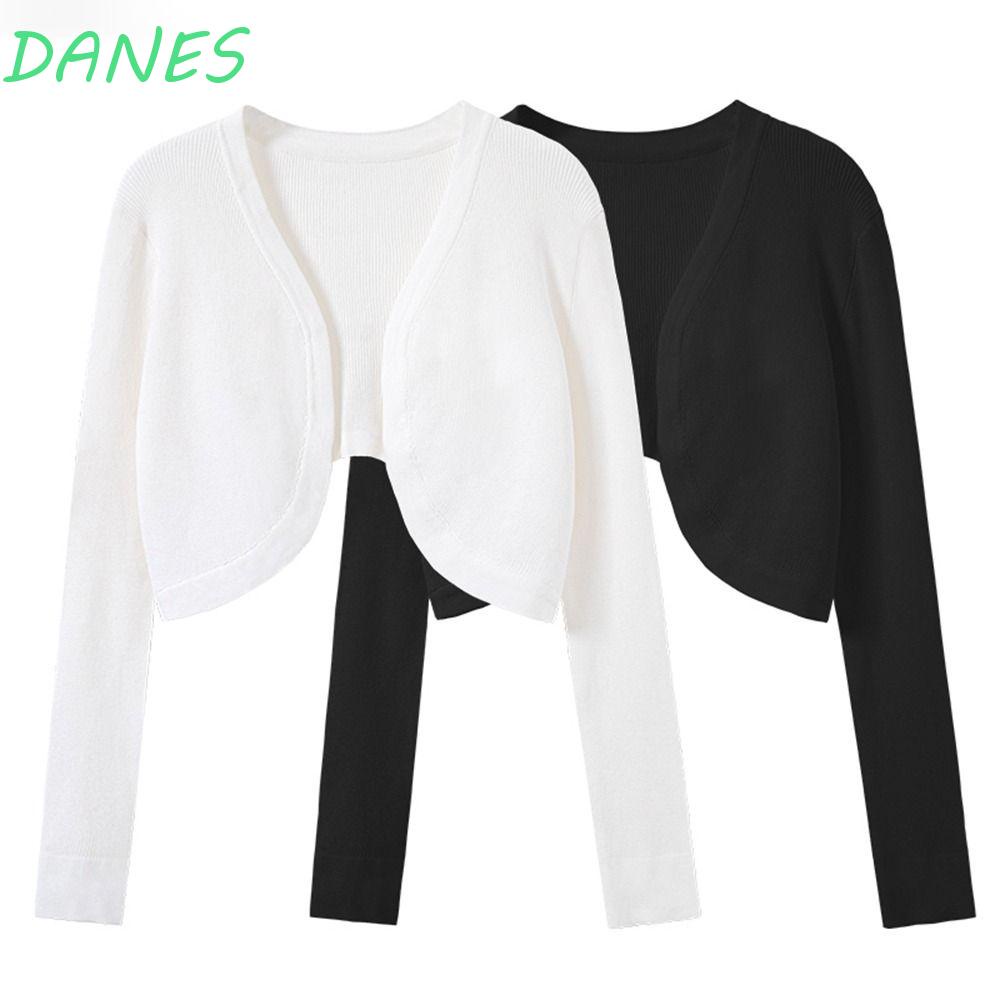 DANES Áo Khoác Cardigan Dệt Kim Tay Dài Phong Cách Hàn Quốc Thời Trang Mùa Hè Cho Nữ