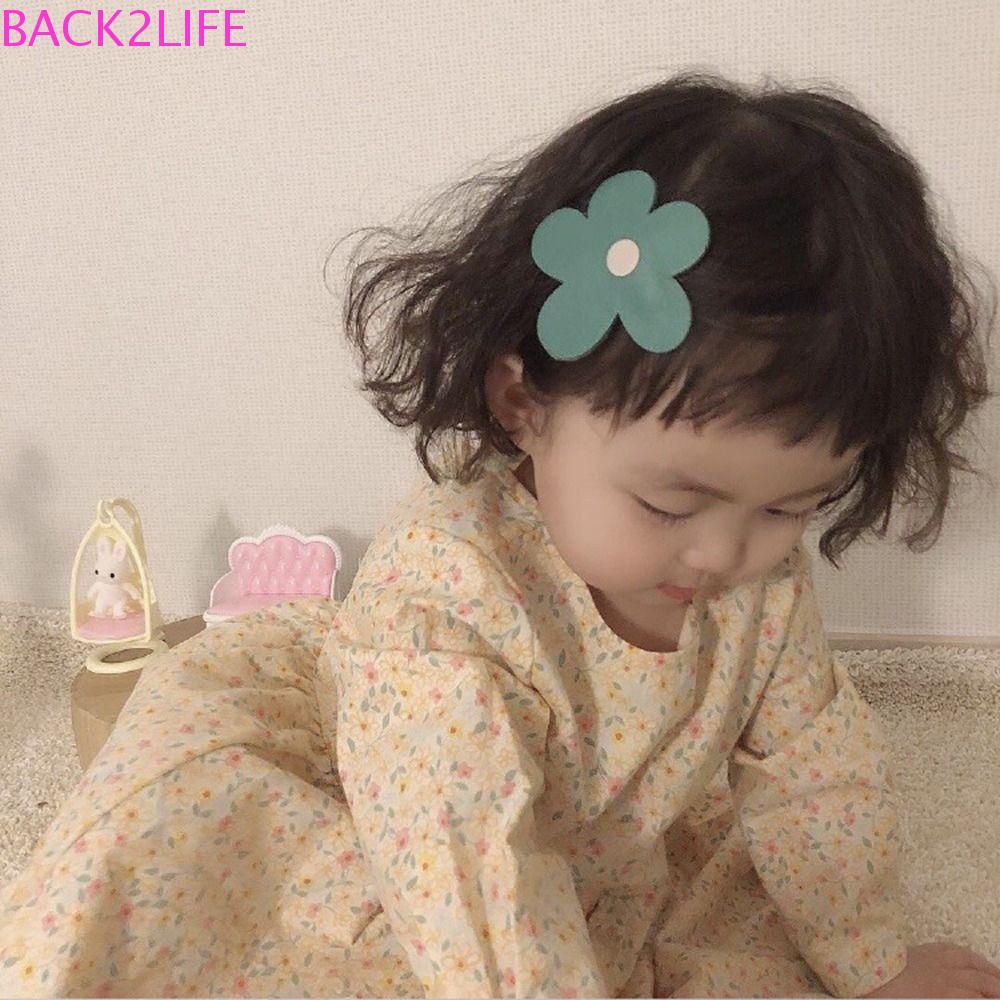 BACK2LIFE Kẹp Tóc Mái Bằng Vải Hình Bông Hoa Dễ Thương Dành Cho Nữ