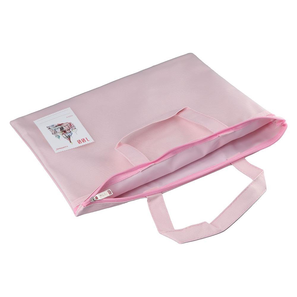 DORAW Túi Lưới Đựng Tài Liệu Chống Thấm Nước Có Khóa Kéo Màu Hồng