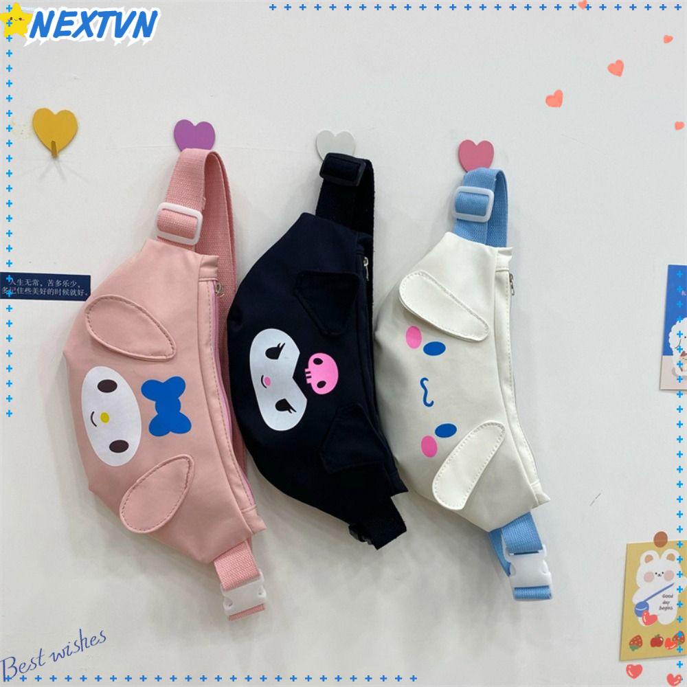 NEXTVN Túi Đeo Chéo Ngực Họa Tiết Anime Kuromi Cinnamoroll Đáng Yêu Cho Nữ
