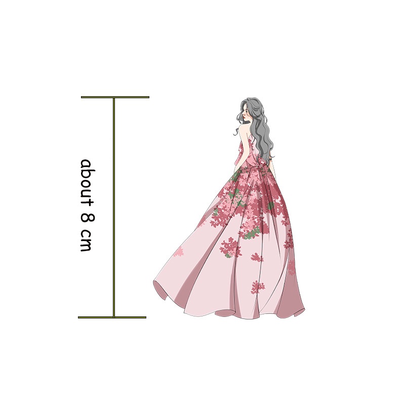 Bộ 50 Tờ Nhãn Dán Hình Cô Gái Mặc Đầm Cưới Kiểu Vintage Sáng Tạo DIY