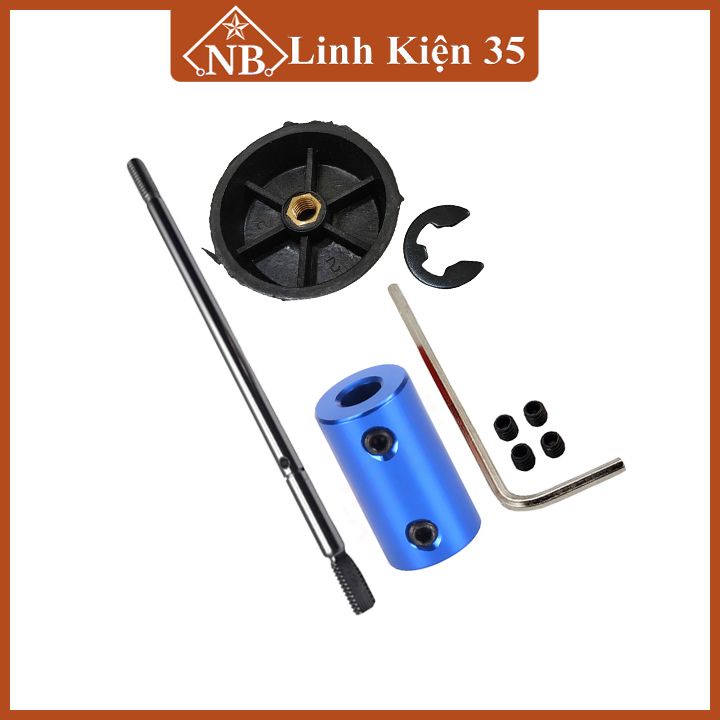 Bộ khớp nối trục quạt 4-8mm / 5-8mm / 6-8mm chế quạt tích điện, quạt chạy pin ắc quy kèm phụ kiện quạt