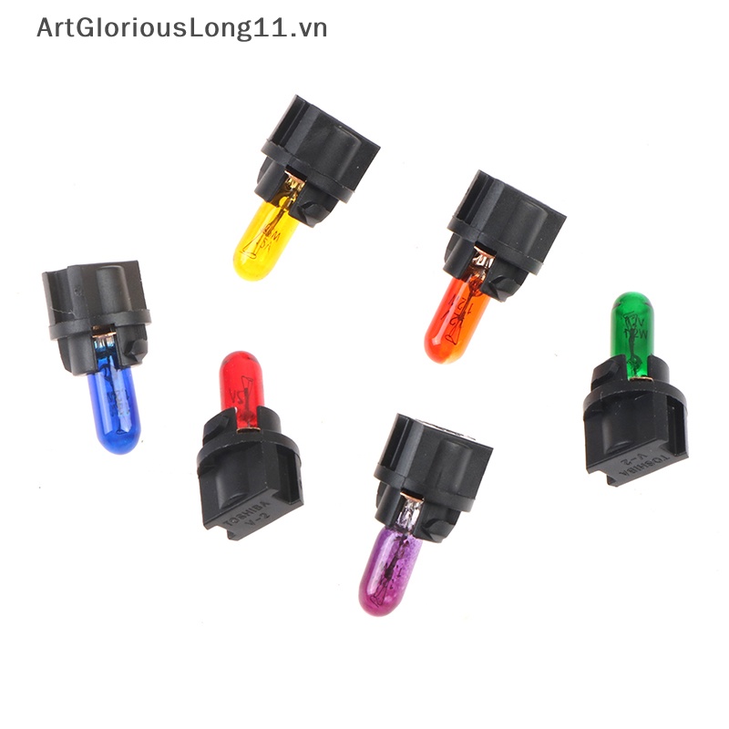 Set 10 Đèn Led T5 5 Bóng W1.2W Gắn Bảng Điều Khiển Dành Cho Ô Tô