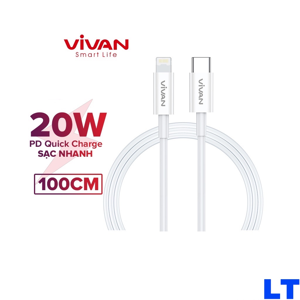 Cáp Sạc Nhanh PD 20W VIVAN KCL100S 100cm