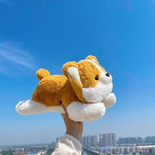 Gối ôm nhồi bông hình chú chó corgi dễ thương cho bé