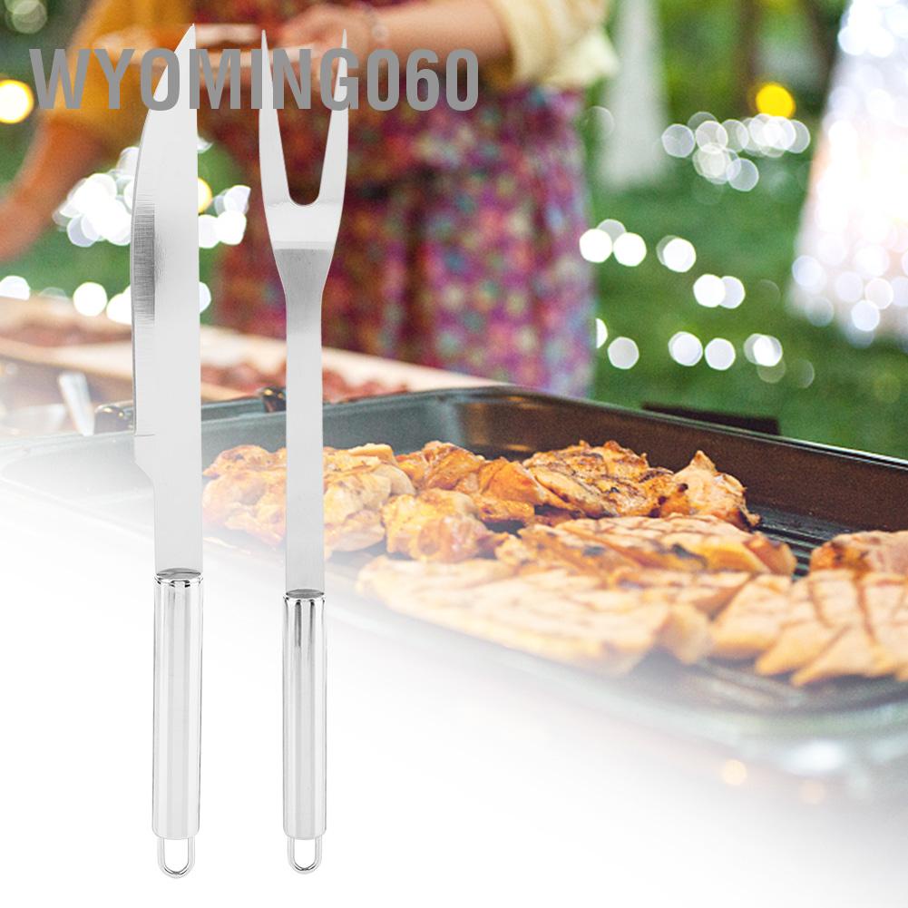 Wyoming060 9 Cái/bộ Bộ dụng cụ BBQ bằng thép không gỉ nướng phụ kiện kèm túi Oxford