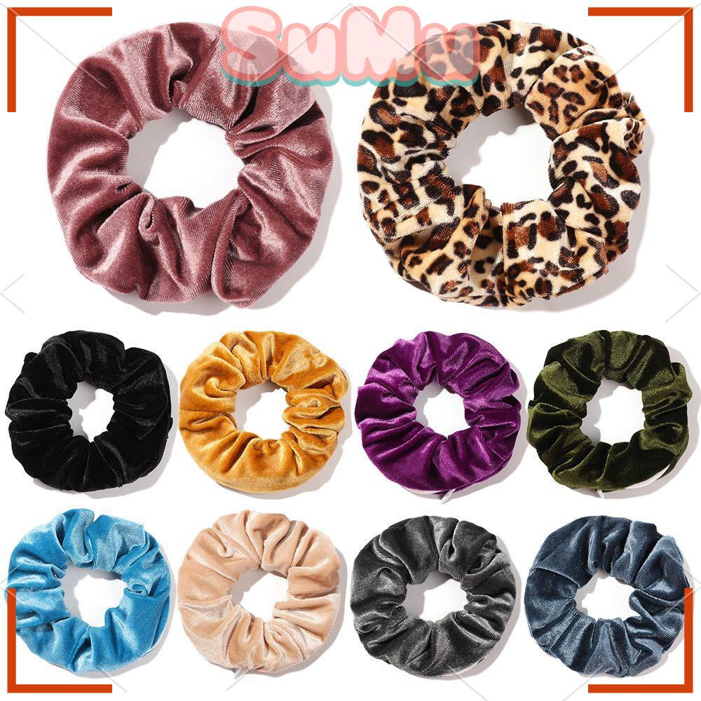 SUMU Dây Buộc Tóc Vải Nhung Co Giãn Có Túi Lớn Dành Cho Nữ