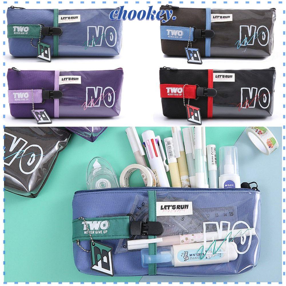 CHOOKEY Túi Đựng Bút Bằng Vải Canvas Thiết Kế Hình Hoạt Hình Sáng Tạo