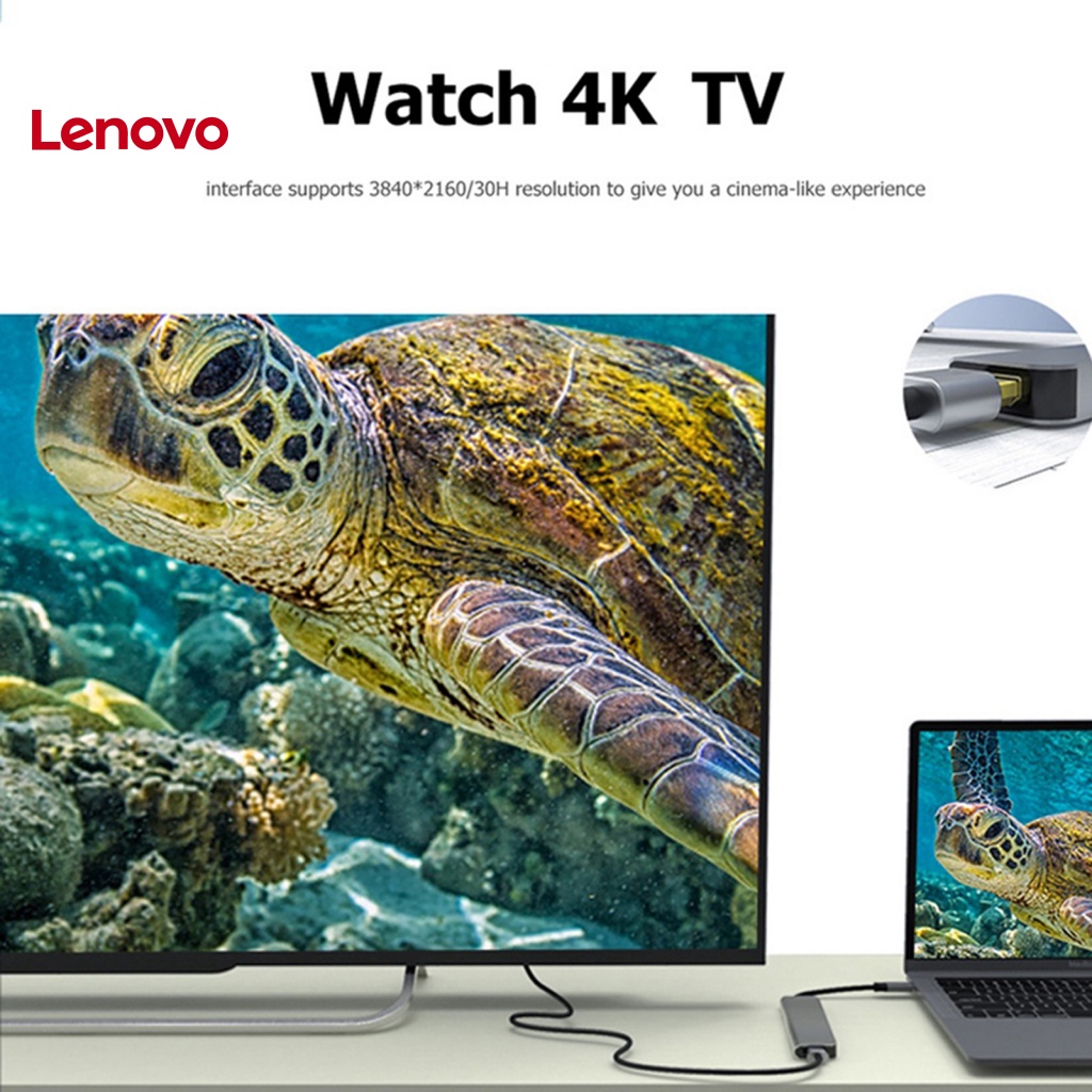 Trạm Sạc Nhanh PD Chuyển Đổi Từ Cổng Type-C Sang HDMI 4K USB3.0 5 Trong 1 Cho Văn Phòng