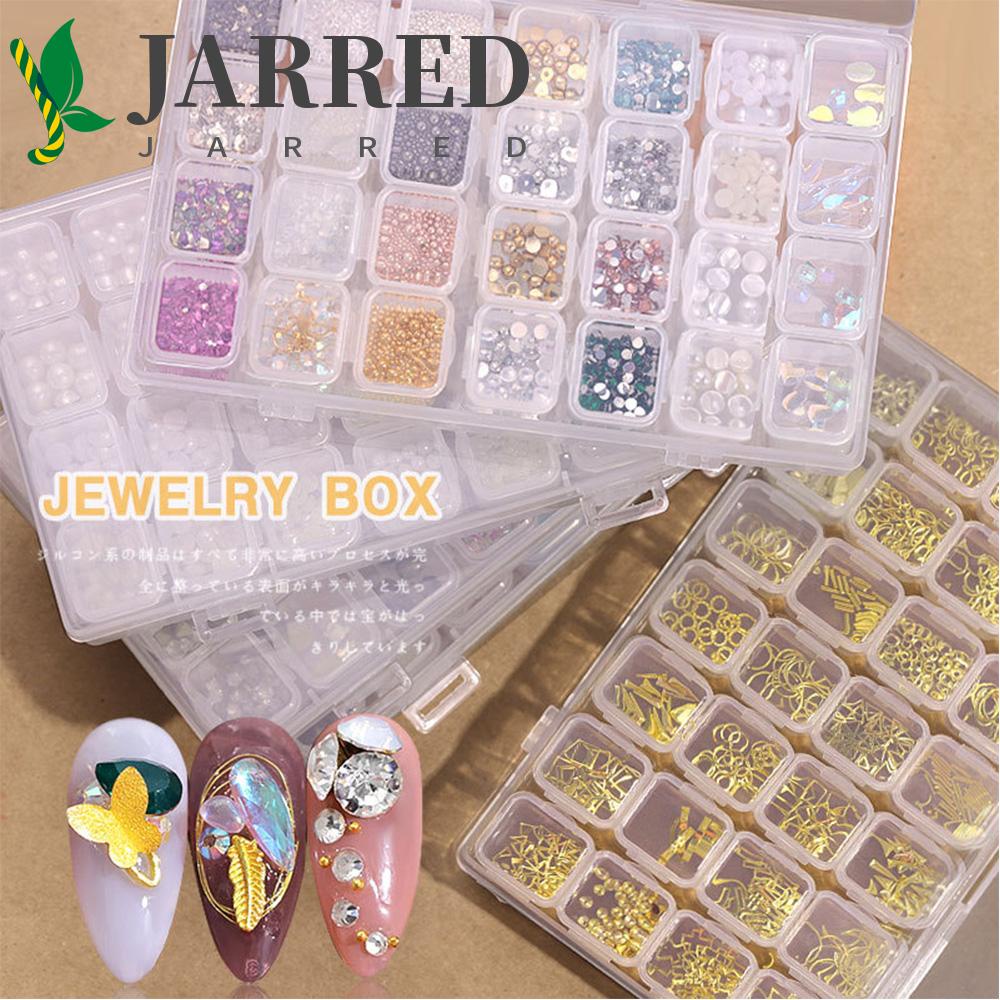 JARRED Hộp Đựng Phụ Kiện Trang Trí Móng Hình Vỏ Sò