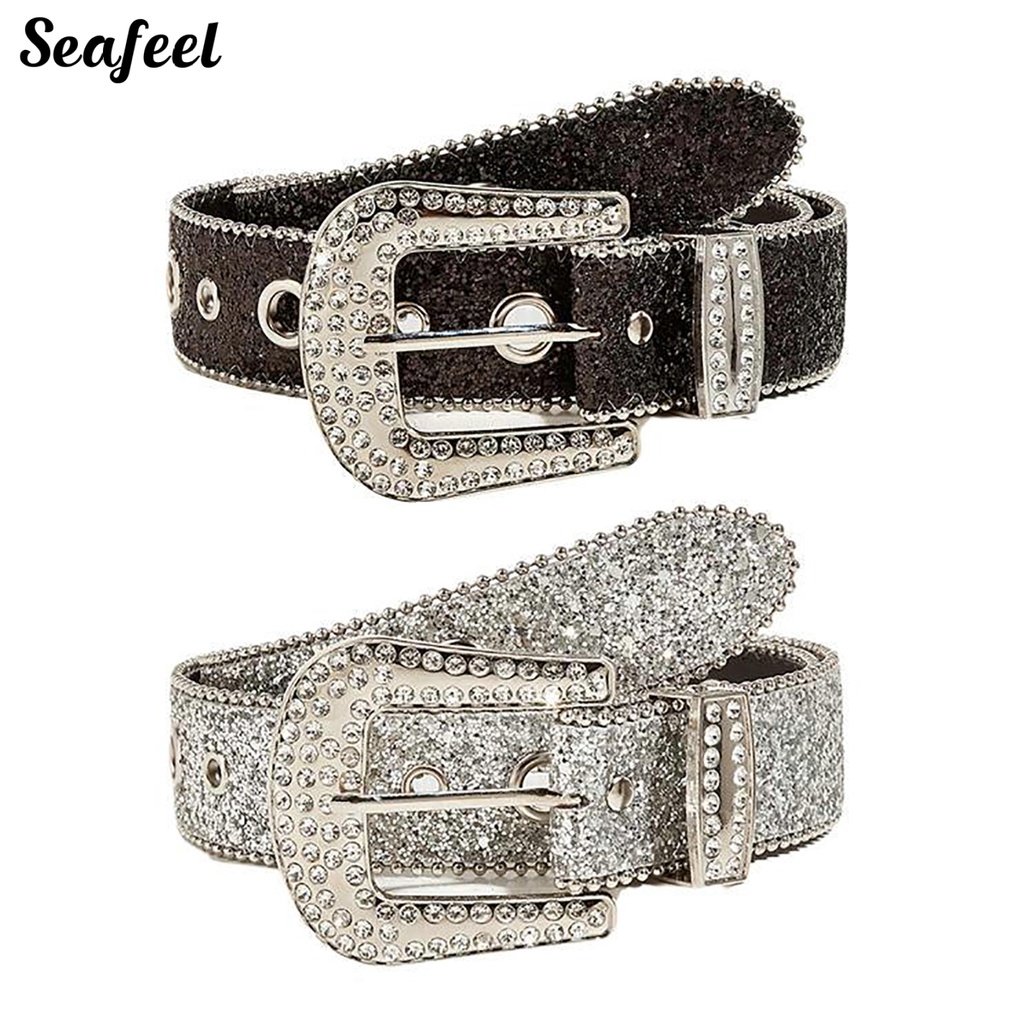 Móc Cài Áo Giả Da Nhiều Lỗ Đính Đá Kim Sa Nhiều Màu Tùy Chỉnh Thời Trang Cho Nữ