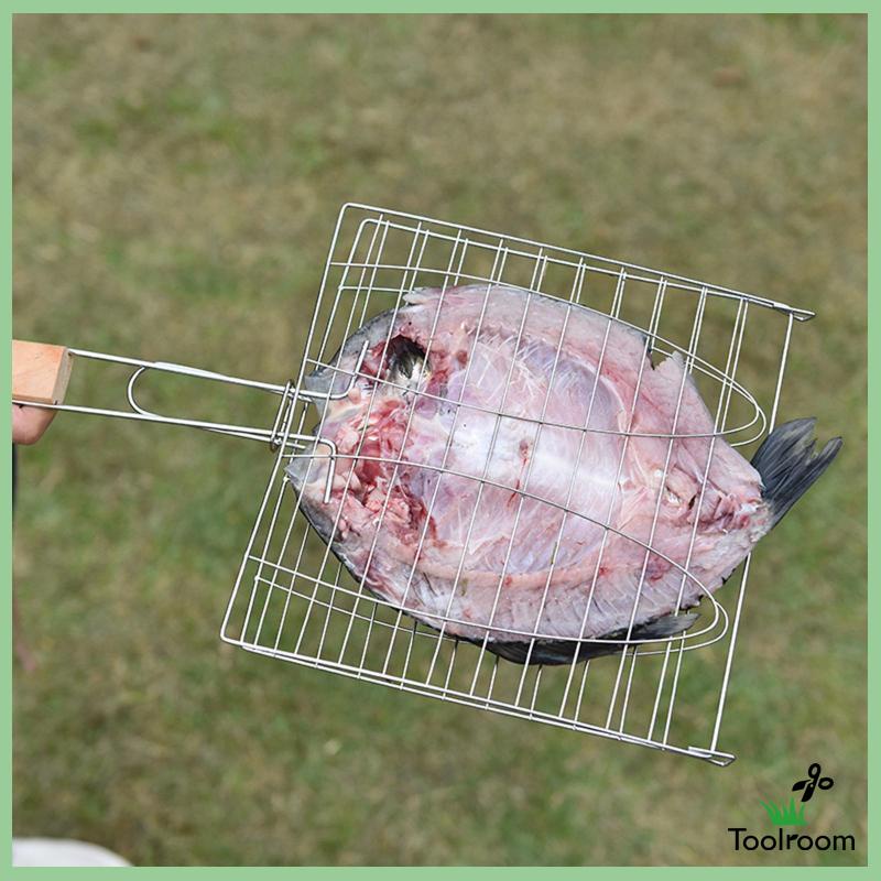 Bộ Dụng Cụ Hỗ Trợ Nướng Bbq Với Tay Cầm Bằng Gỗ Tiện Dụng Cho Tiệc Tùng / Cắm Trại