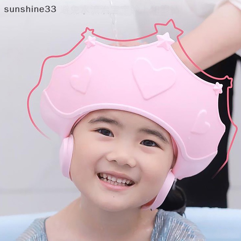 Mũ Tắm Mềm Mại Có Thể Điều Chỉnh Bảo Vệ Đầu Cho Bé