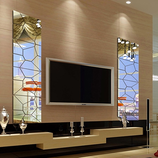 Sticker Dán Tường Họa Tiết 3D Hiệu Ứng Gương Dùng Trong Trang Trí Nhà