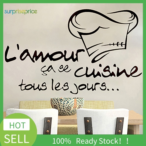 Miếng Dán Tường Trang Trí Nhà Bếp In Chữ Tiếng Anh Độc Đáo