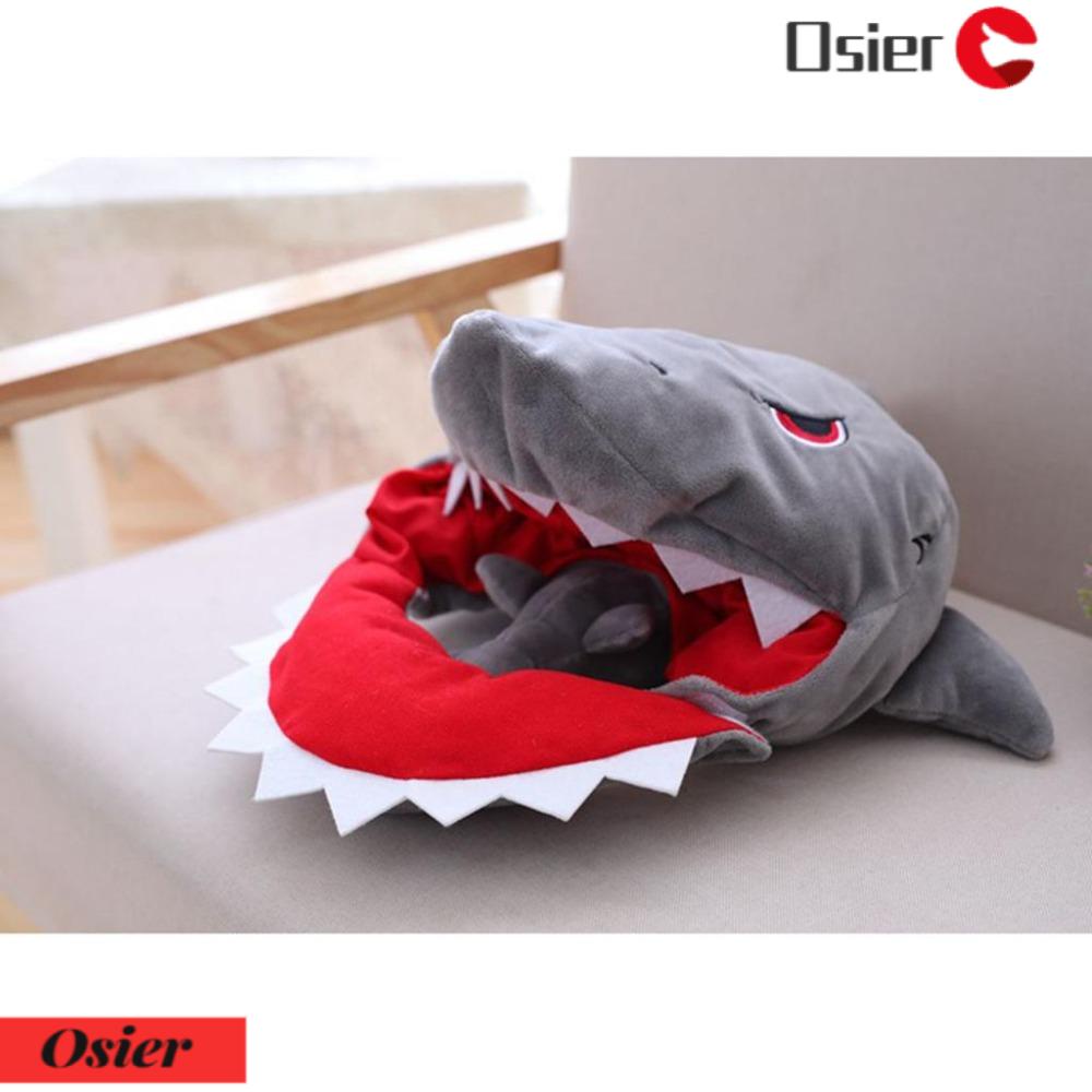 OSIER1 Cá Mập Nhồi Bông Mềm Mại Dùng Làm Đạo Cụ Chụp Ảnh