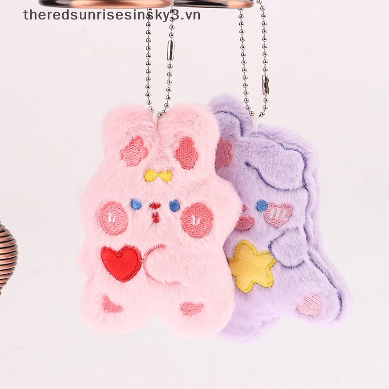 Móc Khóa Hình Thỏ Nhồi Bông Mềm Mại Đáng Yêu