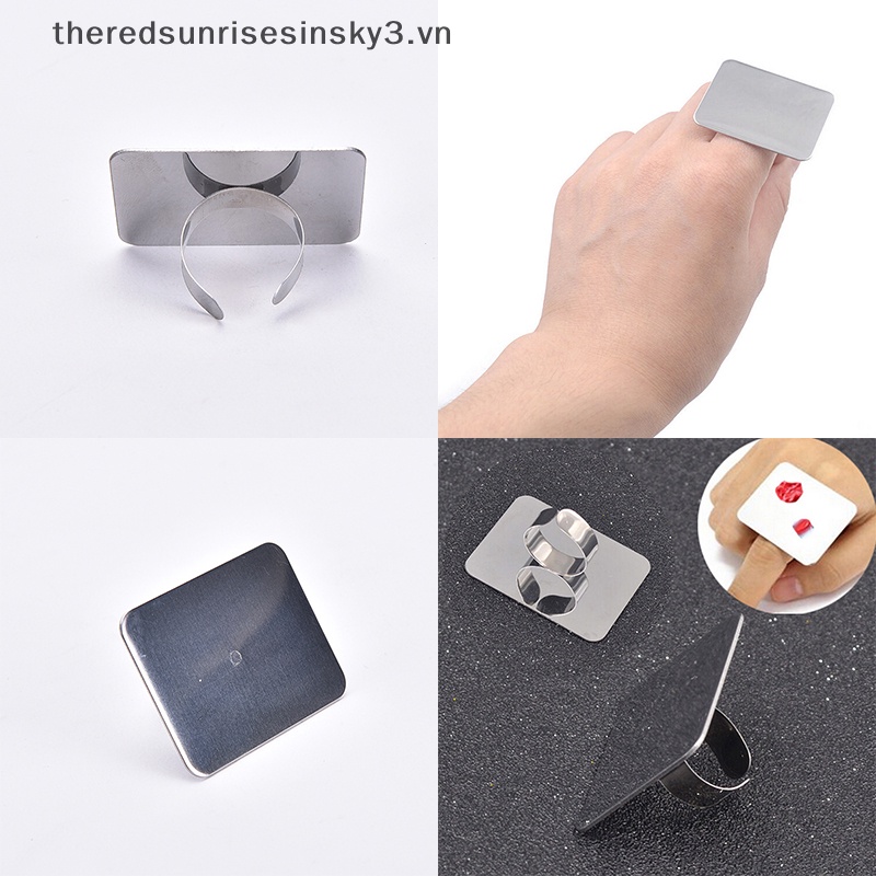 Nhẫn Bằng Thép Không Gỉ Có Thể Điều Chỉnh Kích Thước Dùng Trộn Màu Trang Điểm / Làm Móng Nghệ