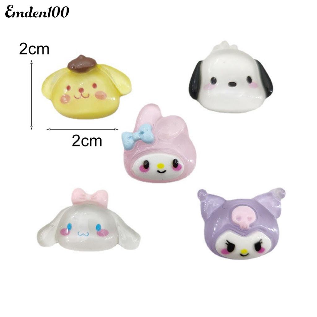 Bộ 10 Phụ Kiện Trang Trí Móng Tay 3D Hình Nhân Vật Hoạt Hình Đáng Yêu