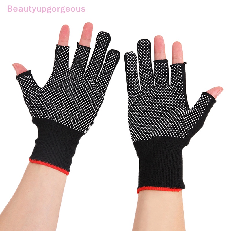 Găng Tay Nửa Ngón Bằng Nylon Chống Trượt Thoáng Khí Có Thể Chạm Màn Hình Cảm Ứng Cho Nam Nữ