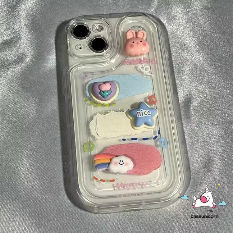 Ốp Điện Thoại Hình Gấu Thỏ 3D Dễ Thương Cho IPhone 7 8 Plus XR 13 11 14 12 Pro MAX X XS MAX 7plus SE 2020