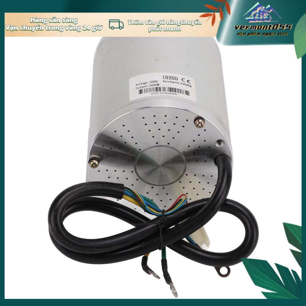Vermont055 72V Điện Không Chổi Than DC 3000W BLDC Động Cơ Có 11 Răng Con Quay Cho Xe Đạp Go Kart