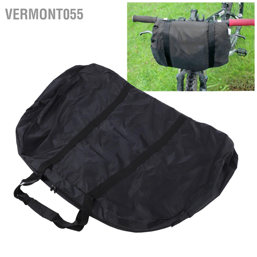 Vermont055 Bánh Xe Đạp Túi Nylon Đen Dày Di Động Gói Nĩa Khung Bảo Vệ Cho Đường Núi