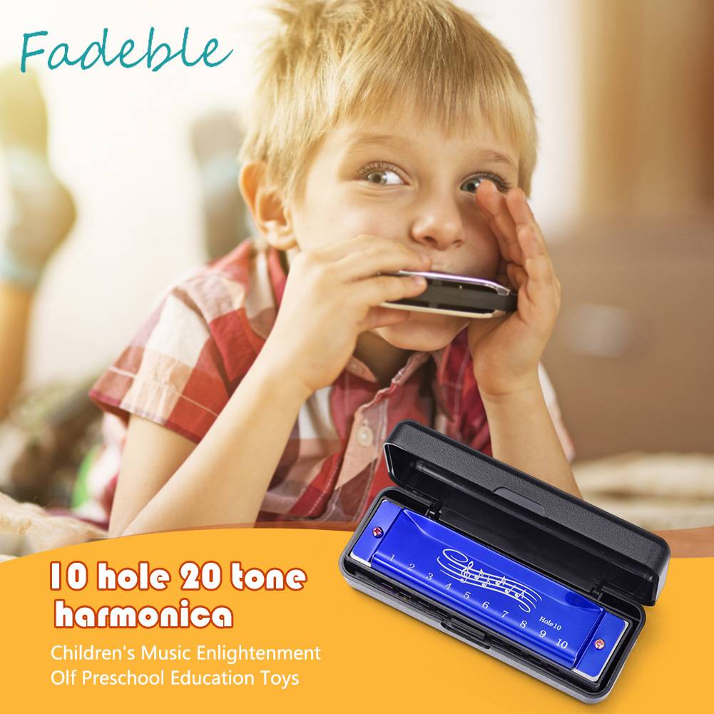 Kèn Harmonica Mini 10 / 20 Lỗ Hỗ Trợ Giáo Dục Sớm Cho Bé