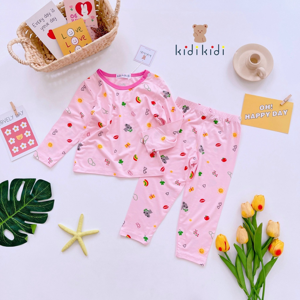 Bộ Thun Lạnh Dài Tay In Hình Họa Tiết Siêu Cưng _ TL9