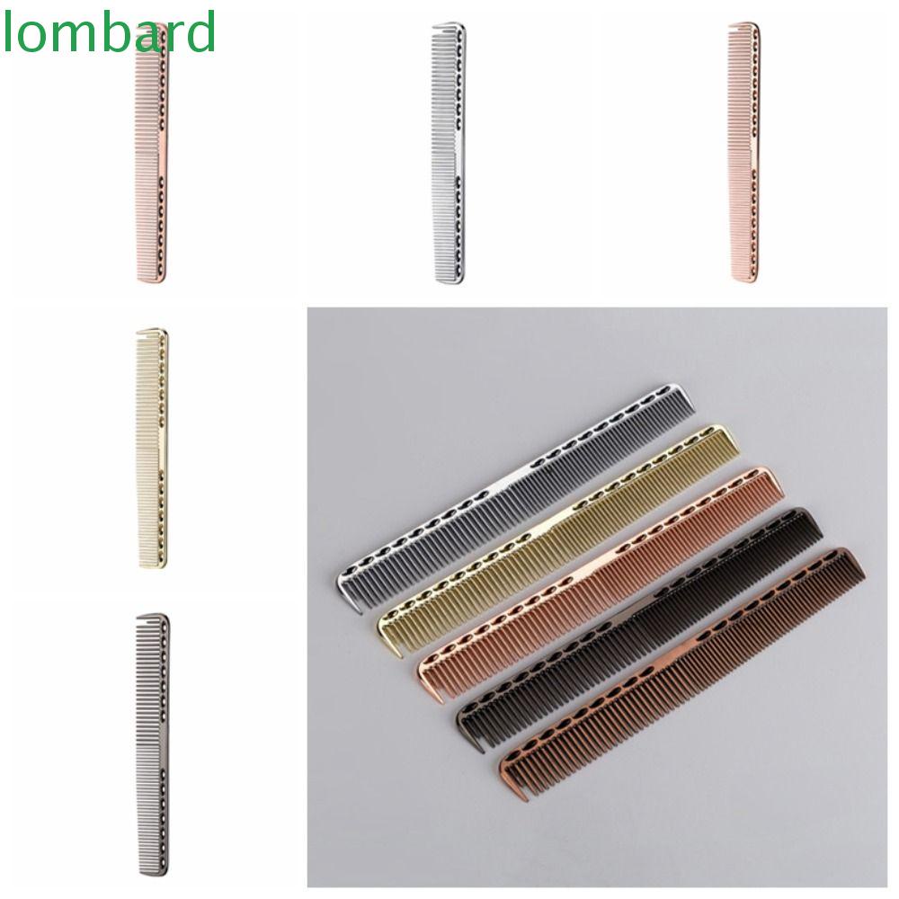 LOMBARD Lược Chải Tóc Bằng Nhôm Chống Trượt Màu Vàng Kim Chuyên Nghiệp Cho Nam / Nữ