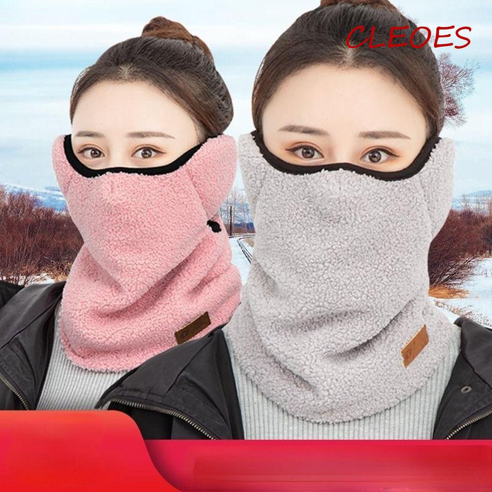 CLEOES Khăn Choàng Cổ Kiêm Mặt Nạ Giữ Ấm Tai Chống Gió Thời Trang Mùa Đông Cho Nữ