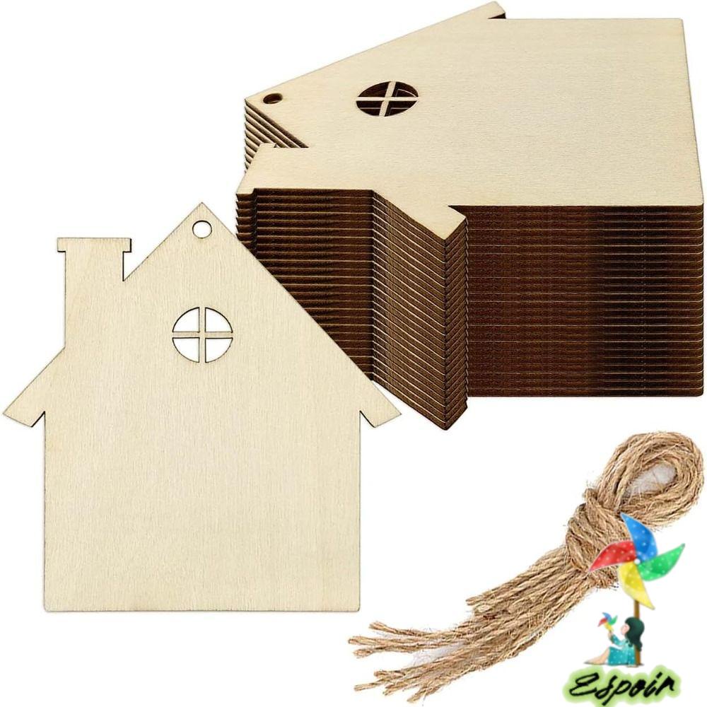 ESPO Phụ Kiện Trang Trí Nhà Cửa Bằng Gỗ Mini Nhiều Màu Sắc