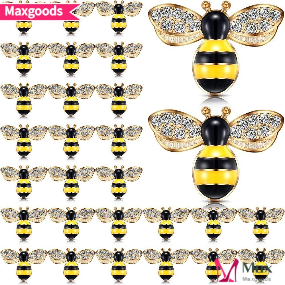 MAXG Bộ 50 Mặt Dây Chuyền Hình Con Ong Bằng Hợp Kim Tráng Men Kích Thước 17x24mm