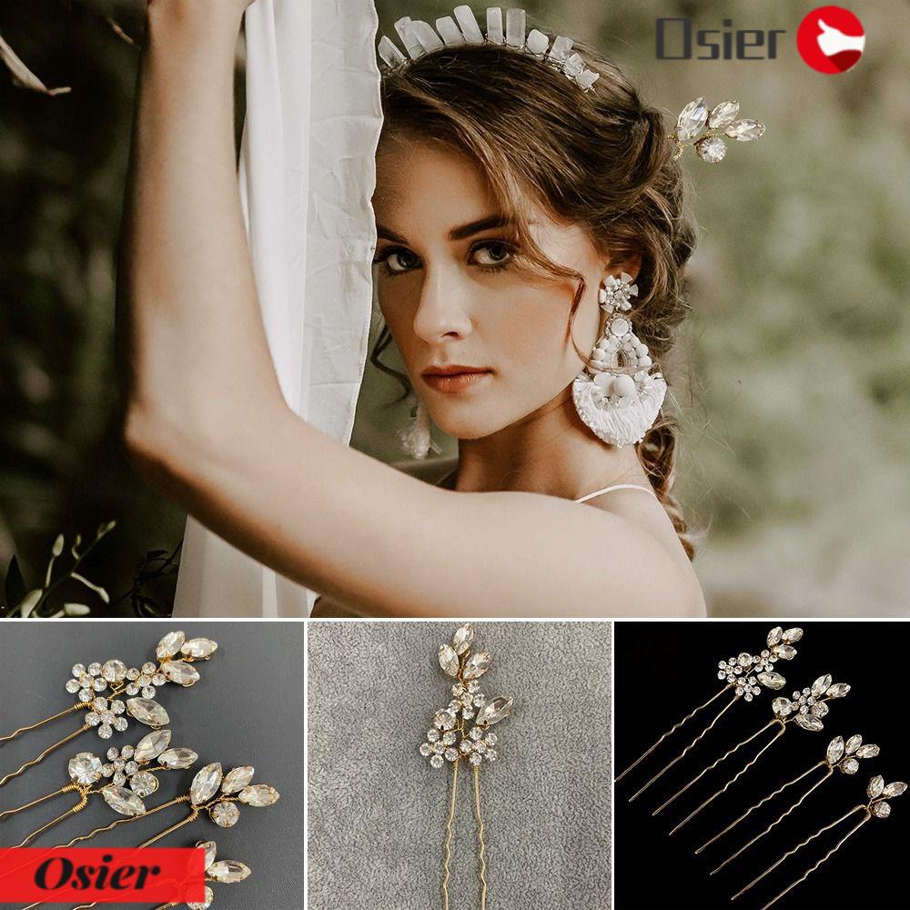 Bộ 4 Lược Cài Tóc Hình Hoa Dành Cho Cô Dâu